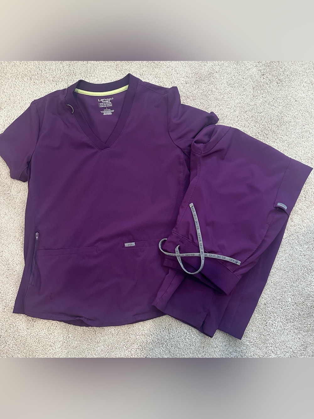 Women's Scrub Set in Purple by Landau